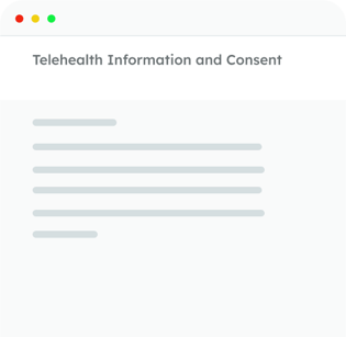 Telehealth Information and Consent - Email Template